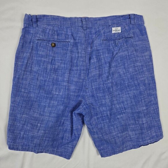 Vineyard Vines Breaker Short Size 35 Blue 100% Cotton Shorts Zip Fly Pockets - Picture 5 of 10